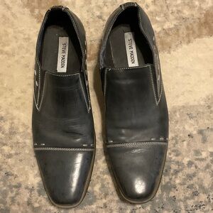 Steve Madden Black Leather Loafers